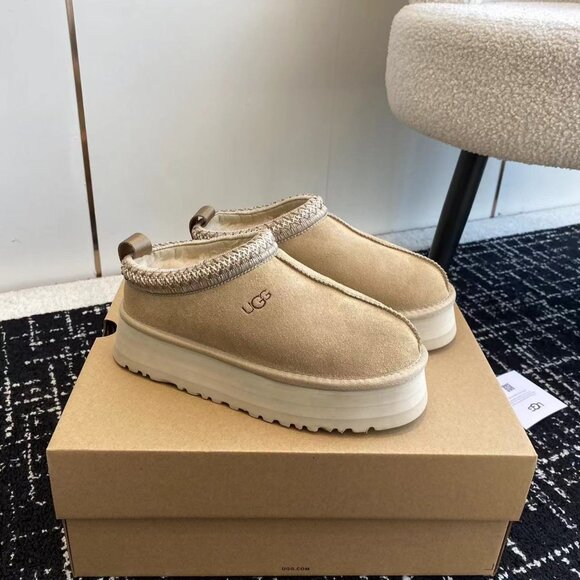 UGG Tazz Mustard Seed Platform Slippers - Picture 1 of 9